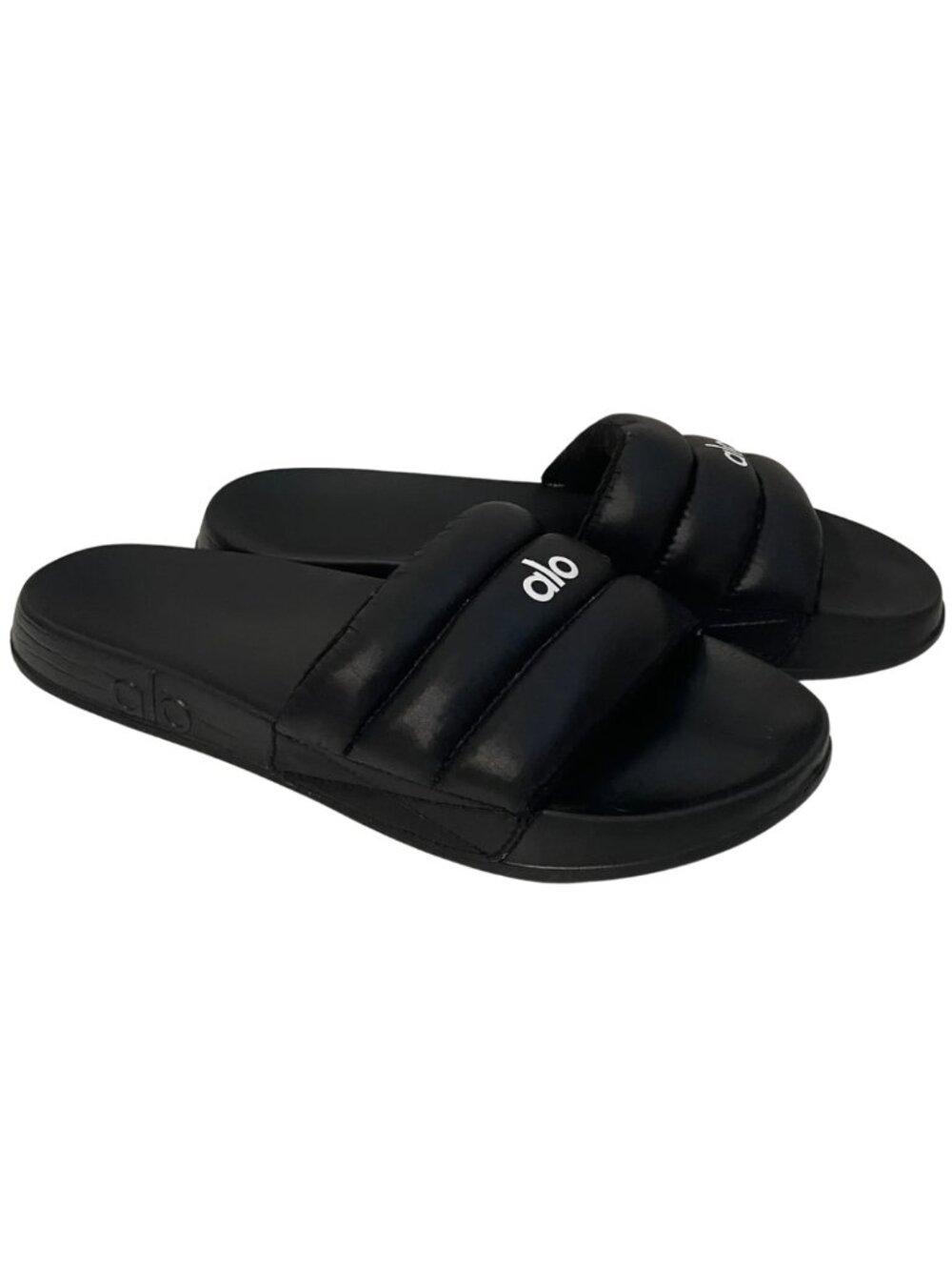 Women’s Alo Yoga Cloud It Puffy Slide Sandal Black Size 9